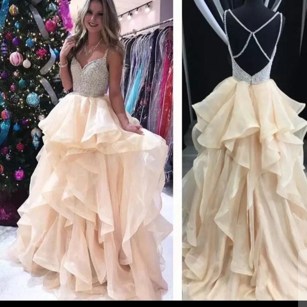 2019 Fashion V Neck Champagne